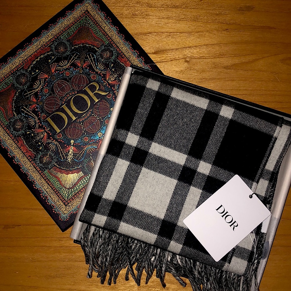 christian dior CHECK’N’DIOR SCARF